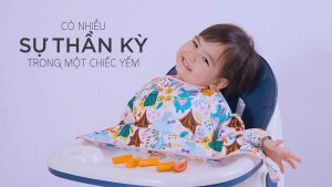 Áo Yếm Ăn Dặm Thần Kỳ Dài Tay Chống Thấm BLW Cho Bé ANBE VIETNAM