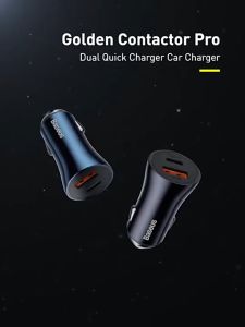 Bộ tẩu sạc ô tô 40W Golden Contactor Pro Dual Quick Charger Car Charger TZCCJD