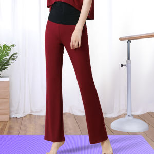 Modal Loose Straight Leg Yoga Pants Womens Gym Fitness Trousers Breathable Moisture Wicking High Elasticity mid Waist