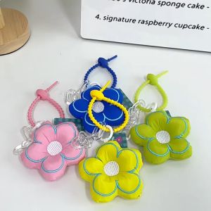 Puffy Charm Keychain Flower Plush Keychain Gantungan Bunga Lucu Keychain