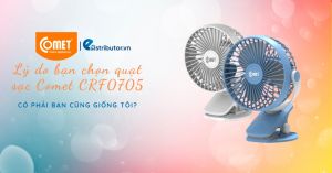 Quạt Sạc Tích Điện COMET Cho Xe Hơi Văn Phòng CRF0705/1506/1406 - Hàng Chính Hãng