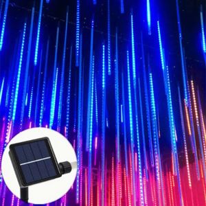 Đèn LED Năng Lượng Mặt Trời Ngoài Trời Hình Mưa Sao Băng Chống Nước Trang Trí Sân Vườn Đèn Dây Trang Trí Đường Phố Cho Năm Mới Giáng Sinh Đám Cưới Sinh Nhật