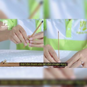 [TẶNG ĐẾ CẮM] Trầm thanh HAGA (nhang không tăm) giúp Thư giãn tức thì - 9cm 20 cây