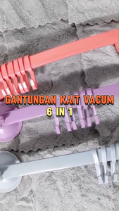 (BISA COD)GANTUNGAN DINDING KAMAR MANDI VACUM 6 IN 1 SUDUT HOOK SUCTION GANTUNGAN VACUUM TOILET WC
