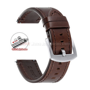 Top Grain Genuine Leather Watch Band 20mm 22mm Vintage Cowhide Watch Strap for DW Quick Release Bracelet Men Universal Wristband