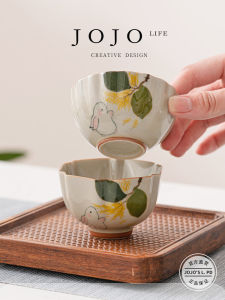 Ceramic Tea Cup And Saucer Cute Chinese Style Gongfu Tea Set for Home Use Handmade Crafted from Mainland China Versatile Use