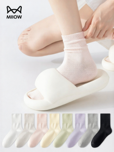 MiiOW | Cool Thin Summer Seamless Socks Mid-Calf