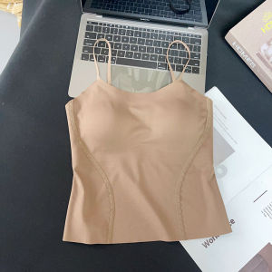 เสื้อชั้นในไร้โครงเซ็กซี่แบบมีแผ่นรองสำหรับผู้หญิง เสื้อชั้นในป้องกันแสงผิวหนังแบบใหม่สำหรับฤดูร้อนและฤดูใบไม้ผลิ