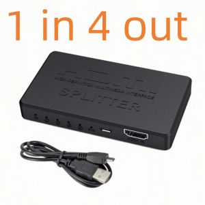 4K 2K HDMI-compatible Splitter 1 in 4 Out /1 in 2 Out HD Video Distributor HDCP1.2 Adapter for  PS4 DVD PC Laptop HDTV Monitor