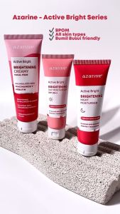 Azarine Active Bright - Brightening Day Moisturizer Day SPF 25++ Night dan Facial Foam  20gr
