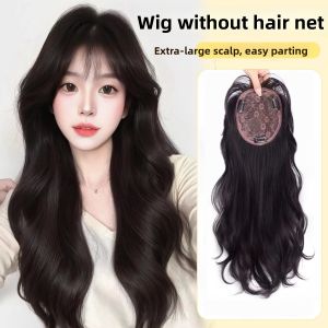 MONLEYTA | Ultra-Thin Lightweight Long Straight Hair Extension Piece Invisible Traceless Manually Crafted High-Temperature Silk Hairpiece