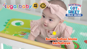 Sugar Baby Organic Cot Sheet Natural Rubber Perlak Karet Alami 60x90cm