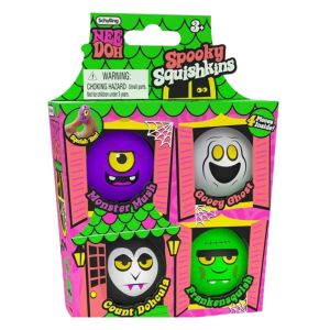 Schylling | Schylling NeeDoh Cute Cat & Ghost House 4‑in‑1 Blind Box Set Maltose Squishy Slow Rise Stress Relief Fidget Toy for Kids Adults
