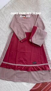 Gamis Anak Perempuan Terbaru Murah Premium Merk Samara J08 Selaras Family Pink Chalk