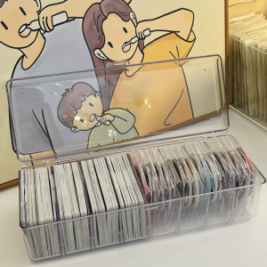 Organizer Box for Collectible Cards Flip Cover Style Grid Division Suitable for Children Self-Print Card Holder Yu-Gi-Oh Storage