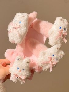 Adorable Plush Headwear: New Cute Rabbit Hairband & Versatile Hair Accessories