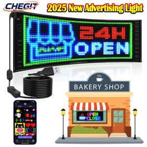 2025 LED Matrix Panel Flexible Screen APP Control LED Car Sign Programmable Display Animation Scrolling Sign Shop Bar Party