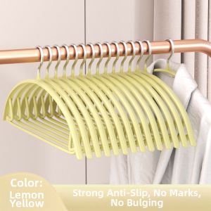 Non-slip Vinyl Coated Thickened Stainless Steel Shoulder-shape Hangers