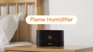 Aroma Diffuser Air Humidifier Ultrasonic Cool Mist Maker Fogger Essential Oil LED Flame Lamp