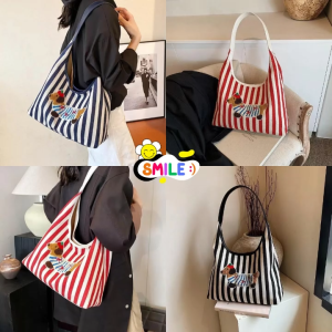 Smile😊พร้อมส่ง💯 กระเป๋าถือสะพายไหล่ผู้หญิง สไตล์วินเทจ คลาสสิค น่ารัก คุณภาพสูง กระเป๋าสะพายข้าง