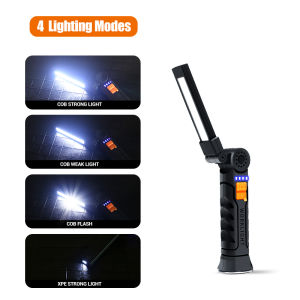 Powerful COB LED Work Light Car Garage Mechanic Lamp USB Rechargeable Flashlight Magnetic Torch Emergency Light Warning Light