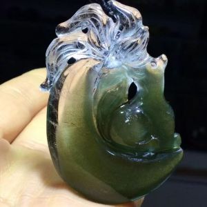 Pure natural crystal nine-tailed fox pendant meticulously crafted with transparent crystal. Wearing it can attract love and ensure peace and safety.