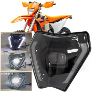 Cụm Đèn Pha LED Motocross Dành Cho KTM 150 250 300 450 500 EXC EXC-F SIX DAYS HARDENDURO 2024 2025 Với Phụ Kiện Đèn Chạy Ban Ngày (DRL) 35W