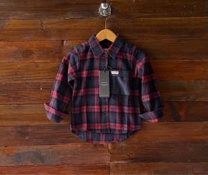 Kemeja flannel anak motif kotak merah navy best seller bisa cod
