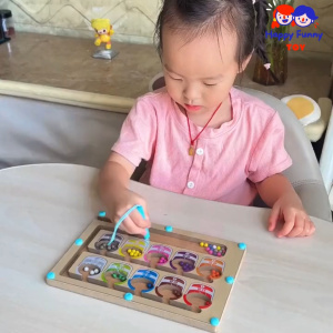 TOY😊พร้อมส่ง💯เกมแยกสี แยกสีลูกปัดแม่เหล็ก เกมกระดานเขาวงกตแม่เหล็ก ฝึกสมาธิ ของเล่นเด็ก ของเล่นไม้ ของเล่นเสริมพัฒนาการ