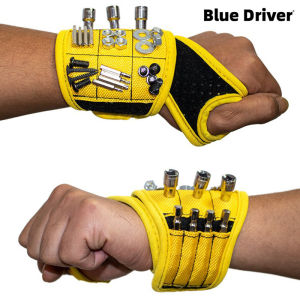 Strong Magnetic Wristband - 9 Powerful Magnets Holds Nails Screws | Adjustable Tool Wrist Strap Portable Workshop Accessory