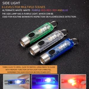 Original S11 Mini LED Flashlight Rechargeable Keychain Flashlights Portable Powerful Waterproof Camping Torch Light