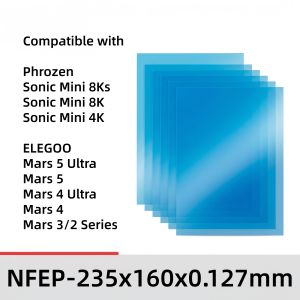 3Pcs NFEP Film 235x160x0.127mm PFA Film For Phrozen Mini 8KS ELEGOO Mars 5 Ultra Series 3D Printer Release Film LCD Accessorie