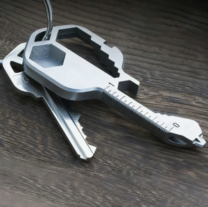 Multi-tool | Original Key Shaped Pocket Tool | Stainless Steel Keychain Utility Gadget | 16+ Tools | TSA Safe Multitool