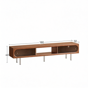 Weisha |Vintage Bauhaus Solid Wood TV Storage Cabinet