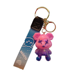 Gradient Electroplated Color-Changing Keychain Popular Internet Celebrity Bag Charm Versatile Creative Car Key Chain Personalized Accessory