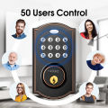 Keyless entry door lock - electronic door lock with keypad, smart latch lock with automatic lock, safe waterproof smart lock 19l. 