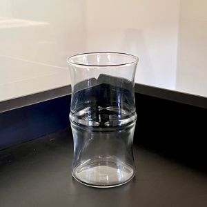 Creative Bamboo Node Irregular Glass Cup Milk Tea Latte Coffee Ins Juice Cup round Shape Transparent Glass Beverage Cup