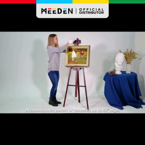 MEEDEN A-Frame Easel Beechwood Rosewood Finish – Holds Canvas to 43 in Adjustable Angle Folds Flat