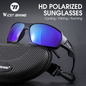 West Biking | WEST BIKING Polarized Cycling Glasses UV400 Protection Anti Glare HD Sunglasses Outdoor Driving Running Fishing MTB Road Bike