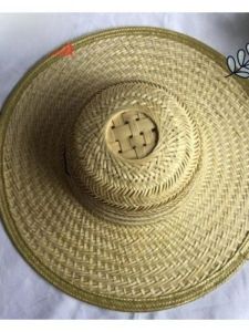 หมวกไหมพรมชายหาดสไตล์ชาติพันธุ์สำหรับตกปลา หมวกปีกกว้างป้องกันแสงแดดทำจากไผ่ หมวกเก็บหญ้า หมวกตกแต่งสไตล์ชนบท