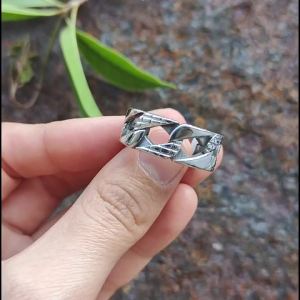Vintage 316L Thép Không Gỉ Đầy Màu Sắc Dây Chuyền Nhẫn Dành Cho Nam Nữ Cặp Đôi Đồ Trang Sức Cổ Thời Trang Nhẫn Cưới