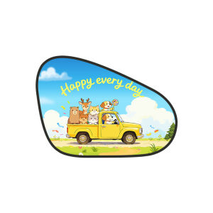 HELLOLEIBOO | Sun Protection Heat Insulation Suitable for Baby Car Use Cartoon Design Static Adsorption Car Sunshade