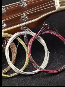 6Pcs/Set ACOUWAY Acoustic Guitar String Set Brass String For Guitar with 3 in 1 string cutter winder Pin puller
