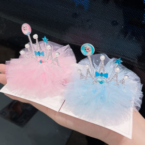 Adorable Princess Gem Crown Hair Accessories: Children's Hair Clips & Queen Crown Girls Hair Cards