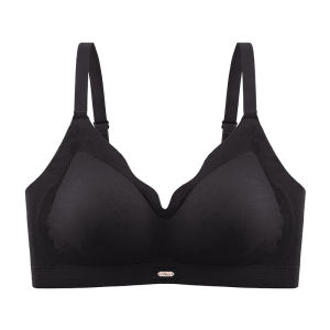 Miiow | Wireless Seamless Bra Womens Small Chest Illusion Gathered Anti-Sagging Upper Push-Up Invisible Underwear Nylon Material