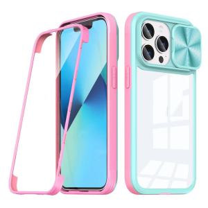 【SG Local Seller】3 IN 1 360° Full Body Protection Slide Camera Hinge Protective Cover Case HD acrylic+TPU+PC Slide Lens Protect Shockproof Case Cover For Apple iPhone14 iPhone 14 Plus 14Plus iPhone14 Pro Max iPhone14 Pro iPhone14Plus