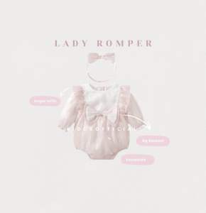 KIDOSOFFICIAL - LADY ROMPER  - romper bayi prempuan - Dress bayi koreanstyle