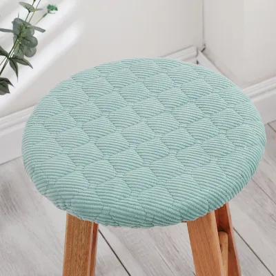 Modern Simplicity Cotton Chair Cover Home Restaurant Cafe round Stool Seat Cushion Pure Color Restaurant Bar Stool Cover