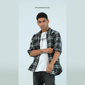 Bombboogie Kemeja Pria Wincus Green Black 24826B5HB