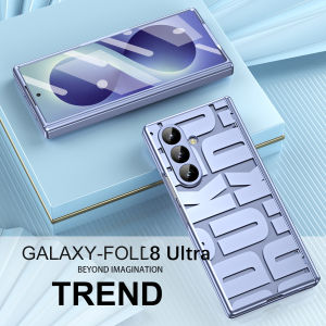 szhaiyu | For Samsung Galaxy Z Fold 8 Ultra 5G Fold 7 6 5 4 Fashion Plating Folding Case With Screen Protect Tempered Film Folding Cover